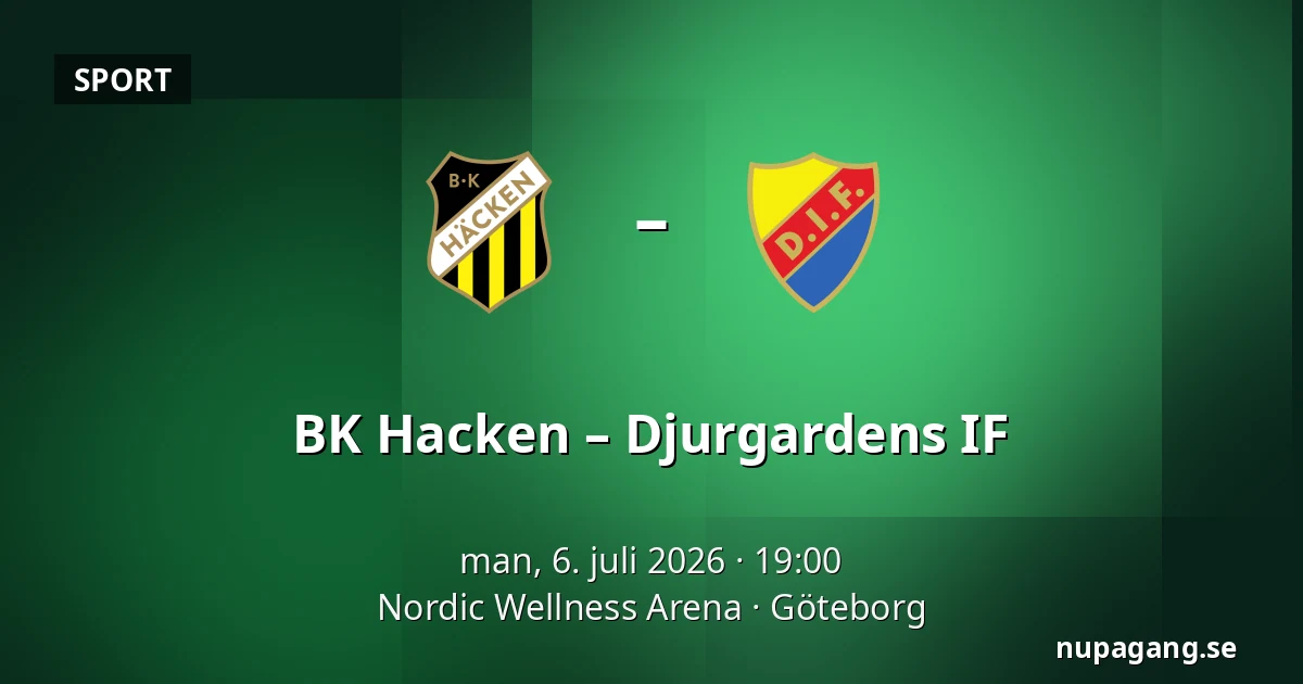 BK Hacken – Djurgardens IF — Nordic Wellness Arena, Göteborg