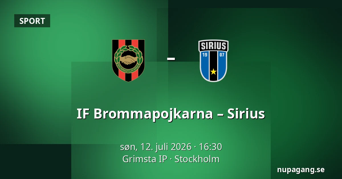 IF Brommapojkarna – Sirius — Grimsta IP, Stockholm