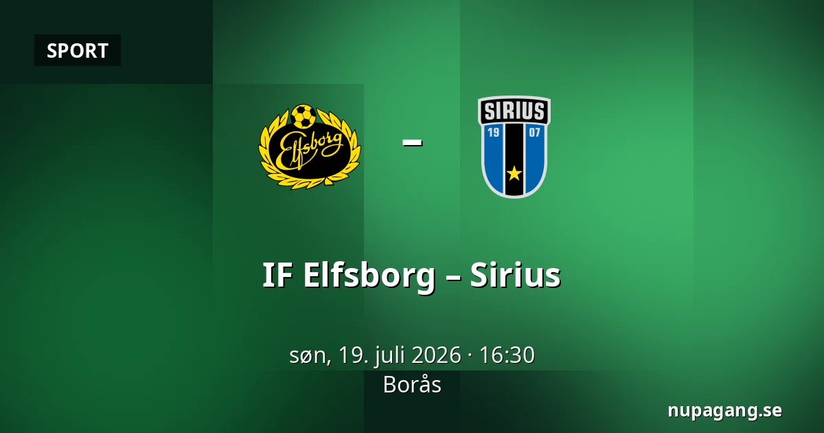 IF Elfsborg – Sirius — Borås