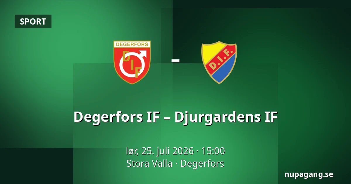 Degerfors IF – Djurgardens IF — Stora Valla, Degerfors