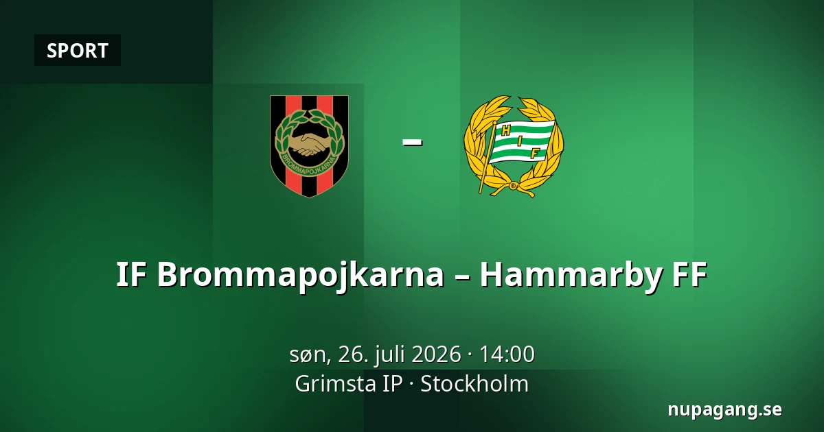 IF Brommapojkarna – Hammarby FF — Grimsta IP, Stockholm