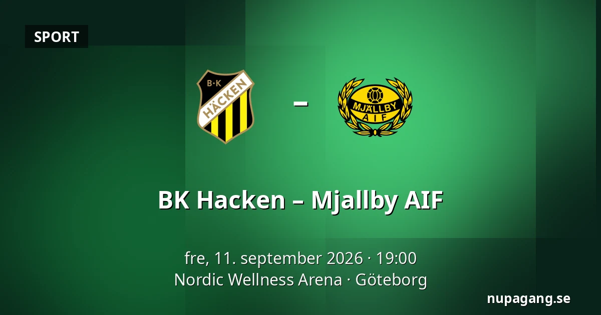 BK Hacken – Mjallby AIF — Nordic Wellness Arena, Göteborg