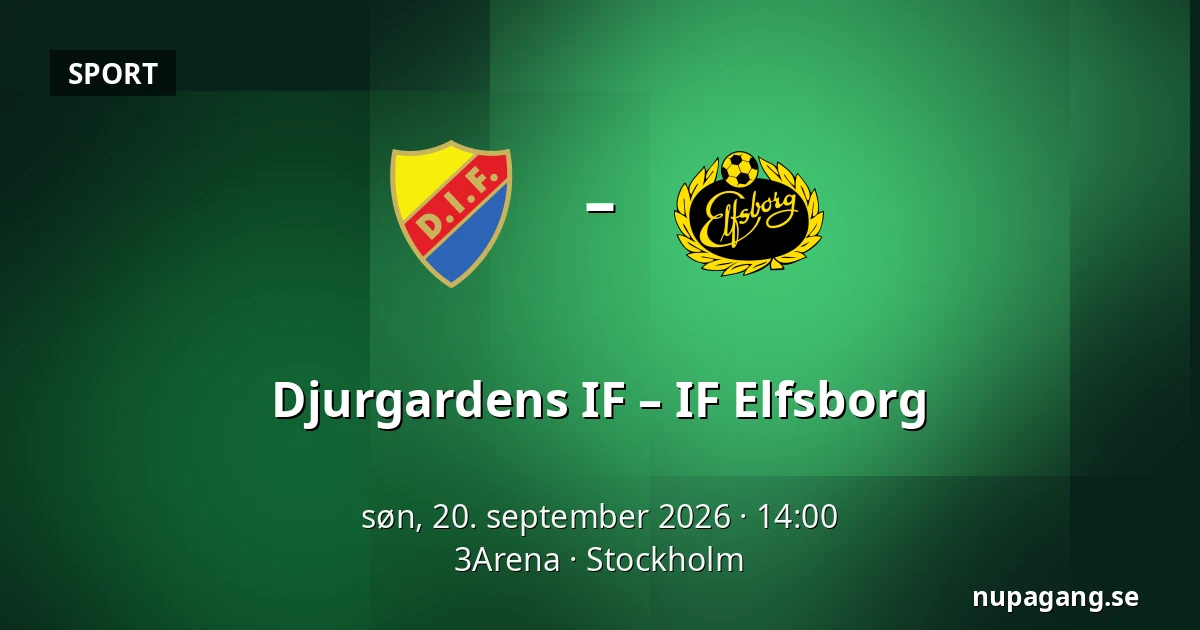 Djurgardens IF – IF Elfsborg — 3Arena, Stockholm