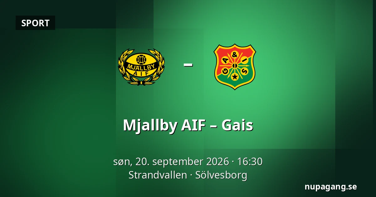 Mjallby AIF – Gais — Strandvallen, Sölvesborg