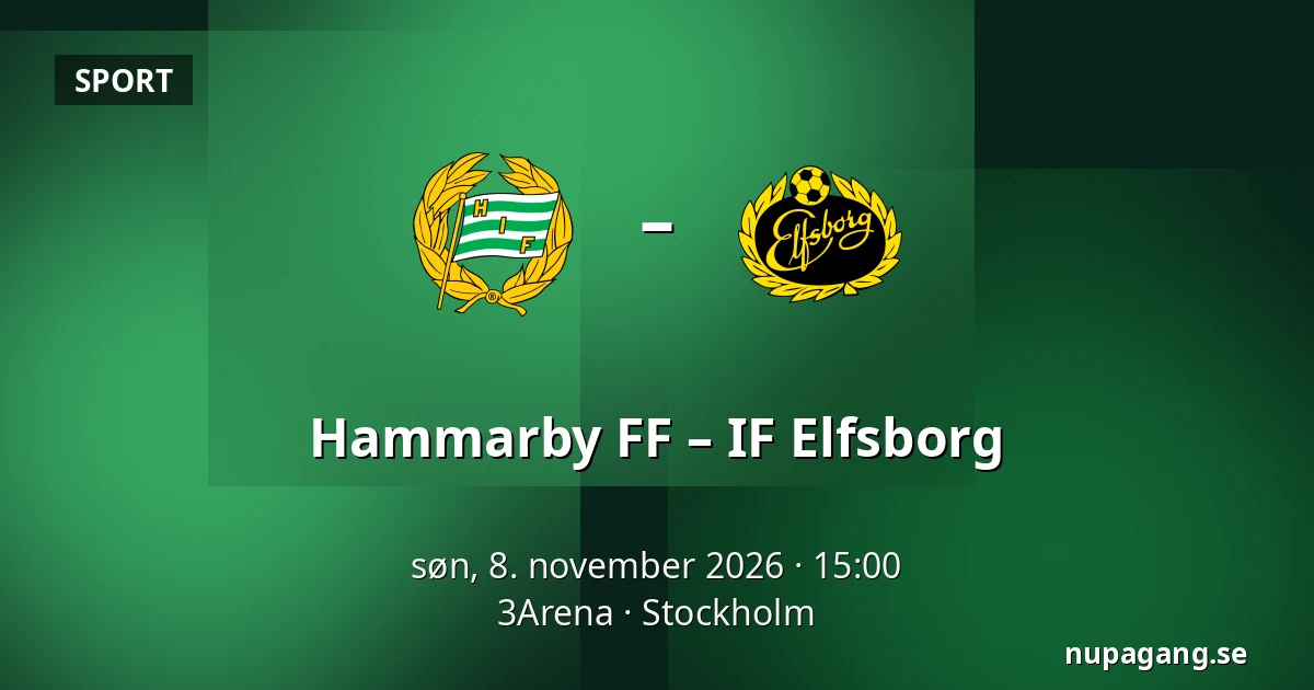 Hammarby FF – IF Elfsborg — 3Arena, Stockholm