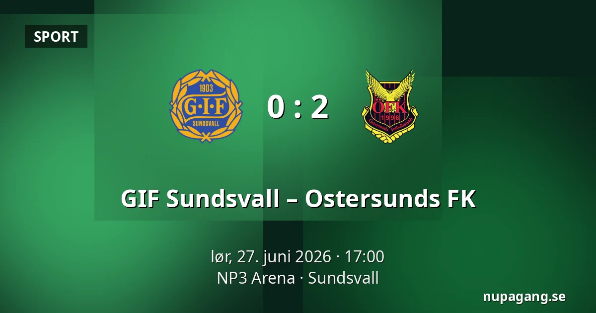 GIF Sundsvall – Ostersunds FK — NP3 Arena, Sundsvall