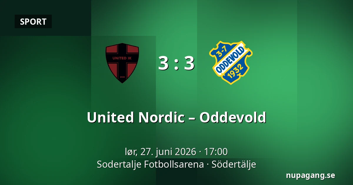 United Nordic – Oddevold — Sodertalje Fotbollsarena, Södertälje