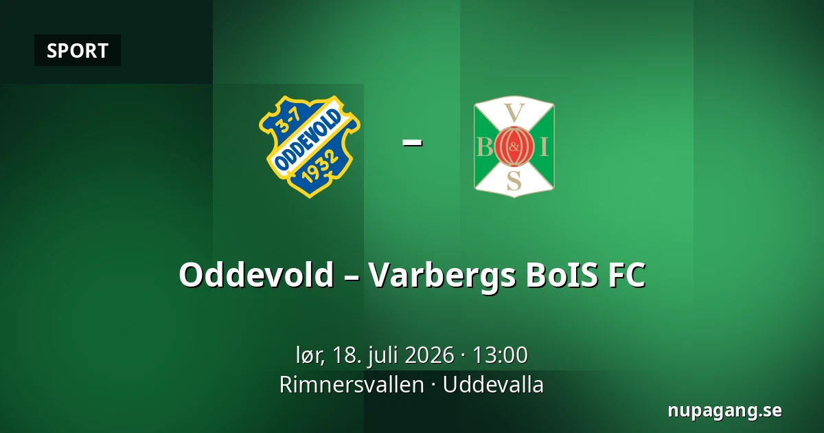 Oddevold – Varbergs BoIS FC — Rimnersvallen, Uddevalla