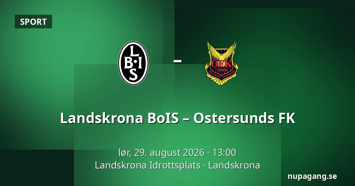 Landskrona BoIS – Ostersunds FK — Landskrona Idrottsplats, Landskrona