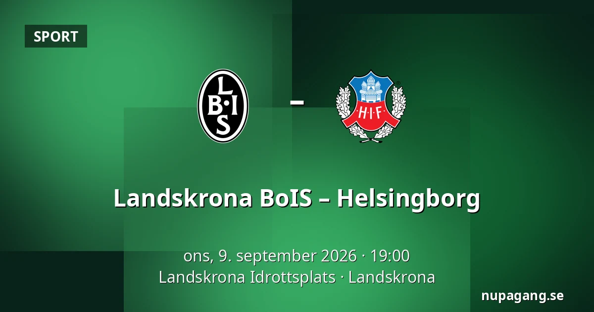 Landskrona BoIS – Helsingborg — Landskrona Idrottsplats, Landskrona
