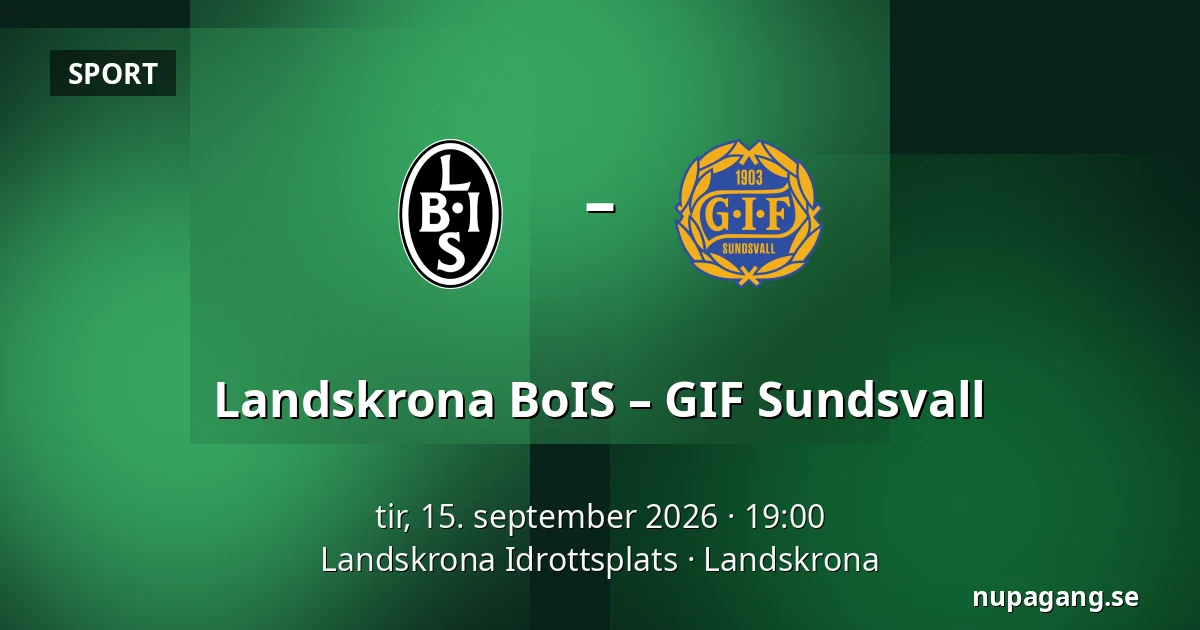 Landskrona BoIS – GIF Sundsvall — Landskrona Idrottsplats, Landskrona