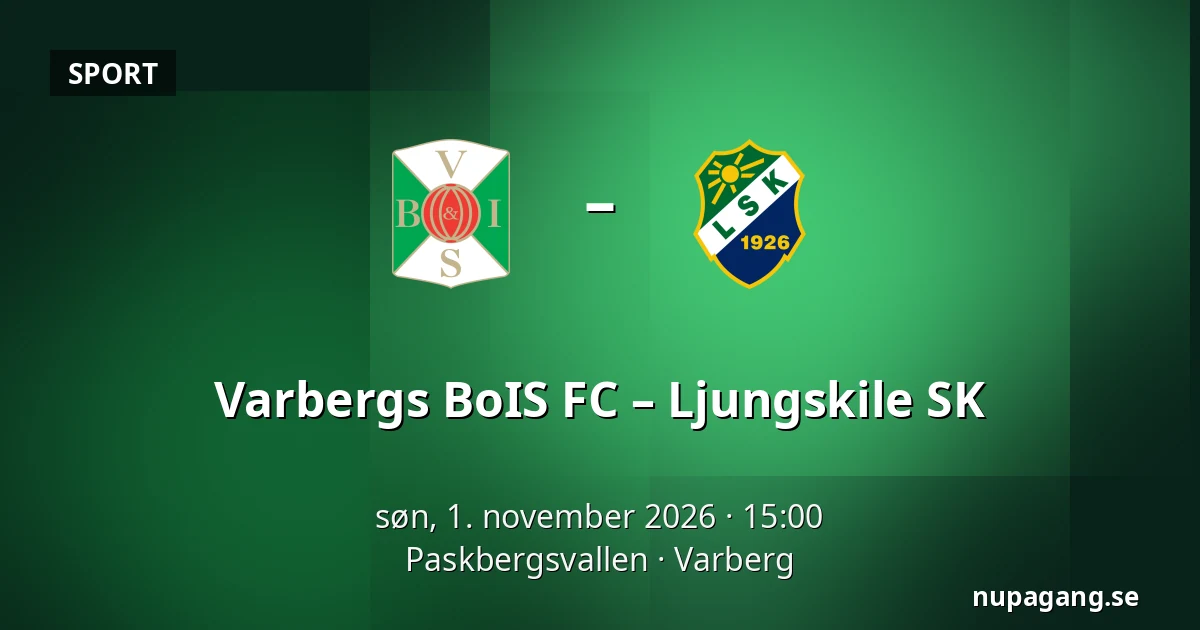 Varbergs BoIS FC – Ljungskile SK — Paskbergsvallen, Varberg
