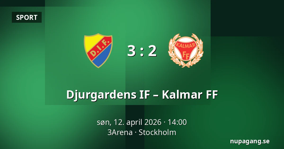 Djurgardens IF – Kalmar FF — 3Arena, Stockholm