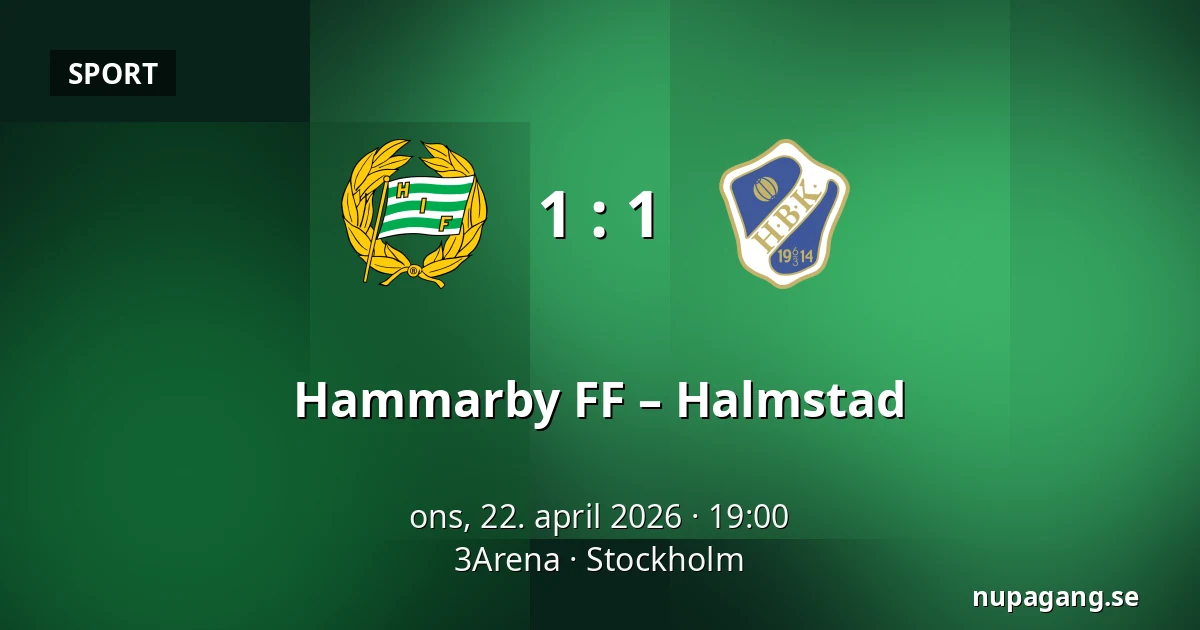 Hammarby FF – Halmstad — 3Arena, Stockholm