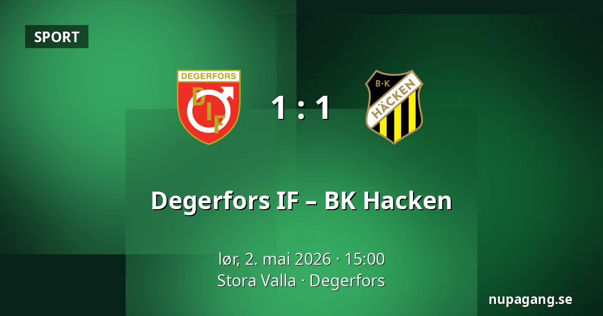 Degerfors IF – BK Hacken — Stora Valla, Degerfors