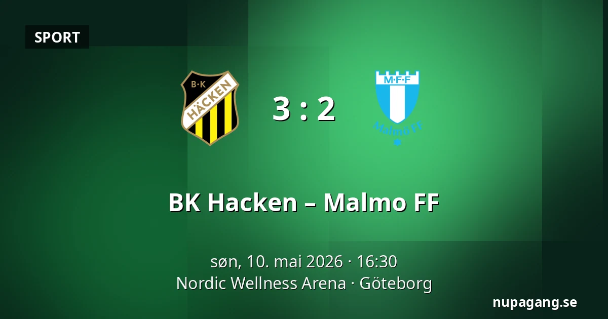 BK Hacken – Malmo FF — Nordic Wellness Arena, Göteborg