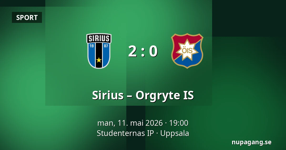 Sirius – Orgryte IS — Studenternas IP, Uppsala