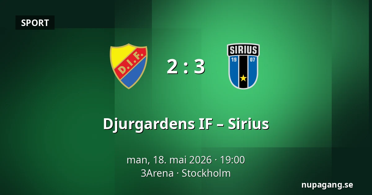 Djurgardens IF – Sirius — 3Arena, Stockholm