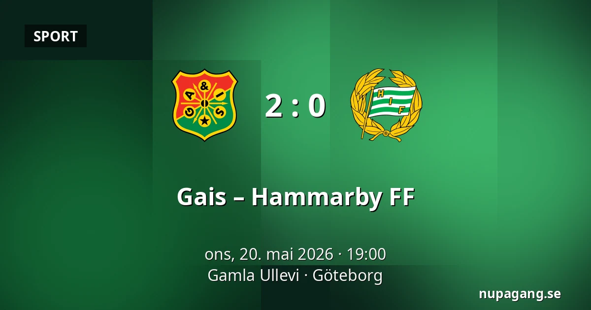 Gais – Hammarby FF — Gamla Ullevi, Göteborg
