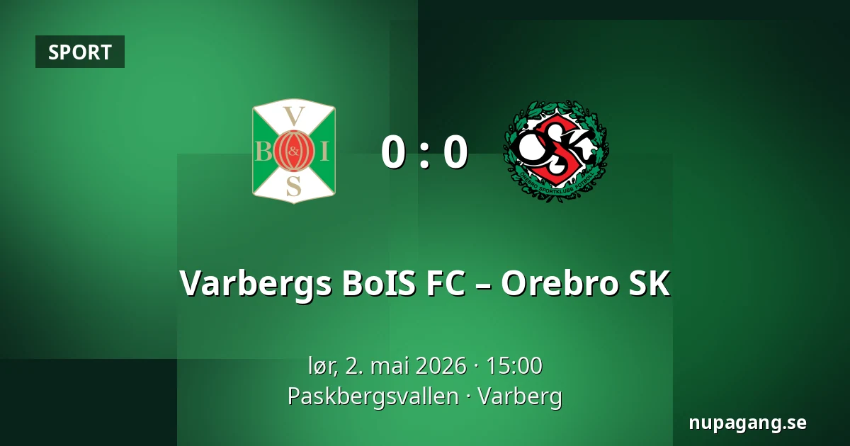 Varbergs BoIS FC – Orebro SK — Paskbergsvallen, Varberg