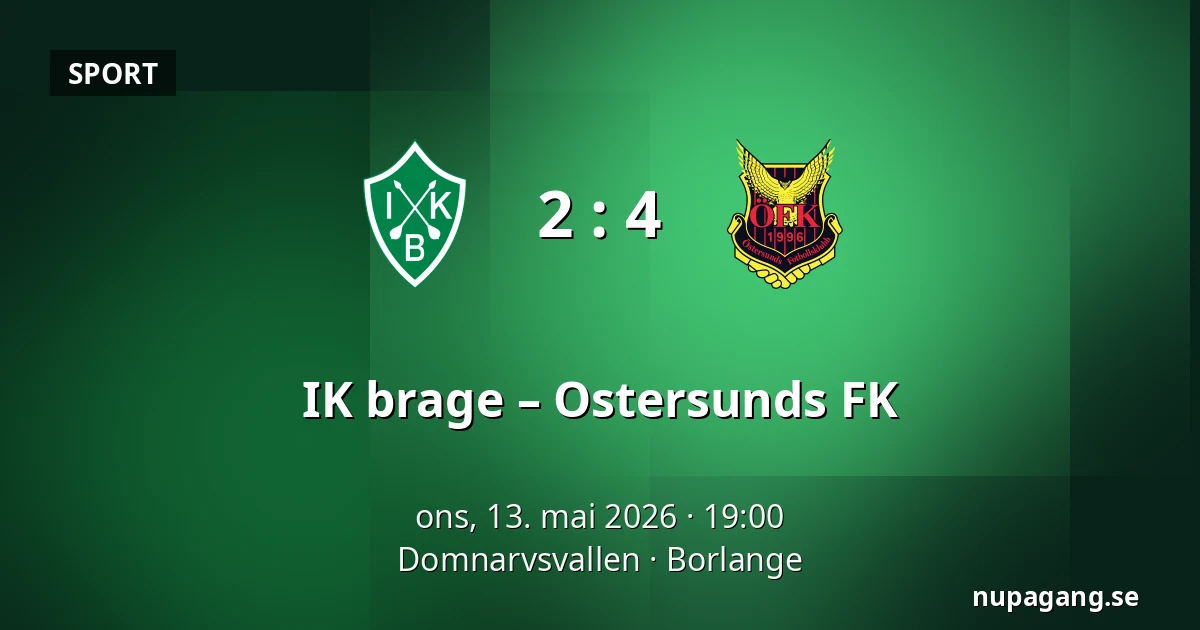 IK brage – Ostersunds FK — Domnarvsvallen, Borlange