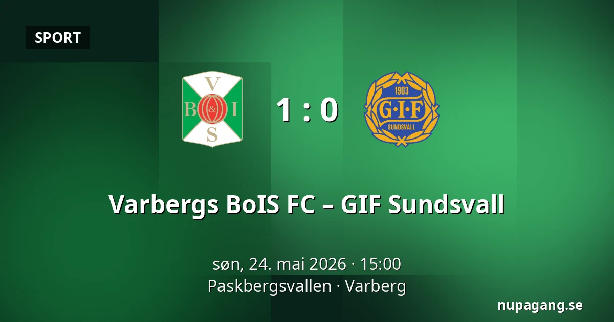 Varbergs BoIS FC – GIF Sundsvall — Paskbergsvallen, Varberg
