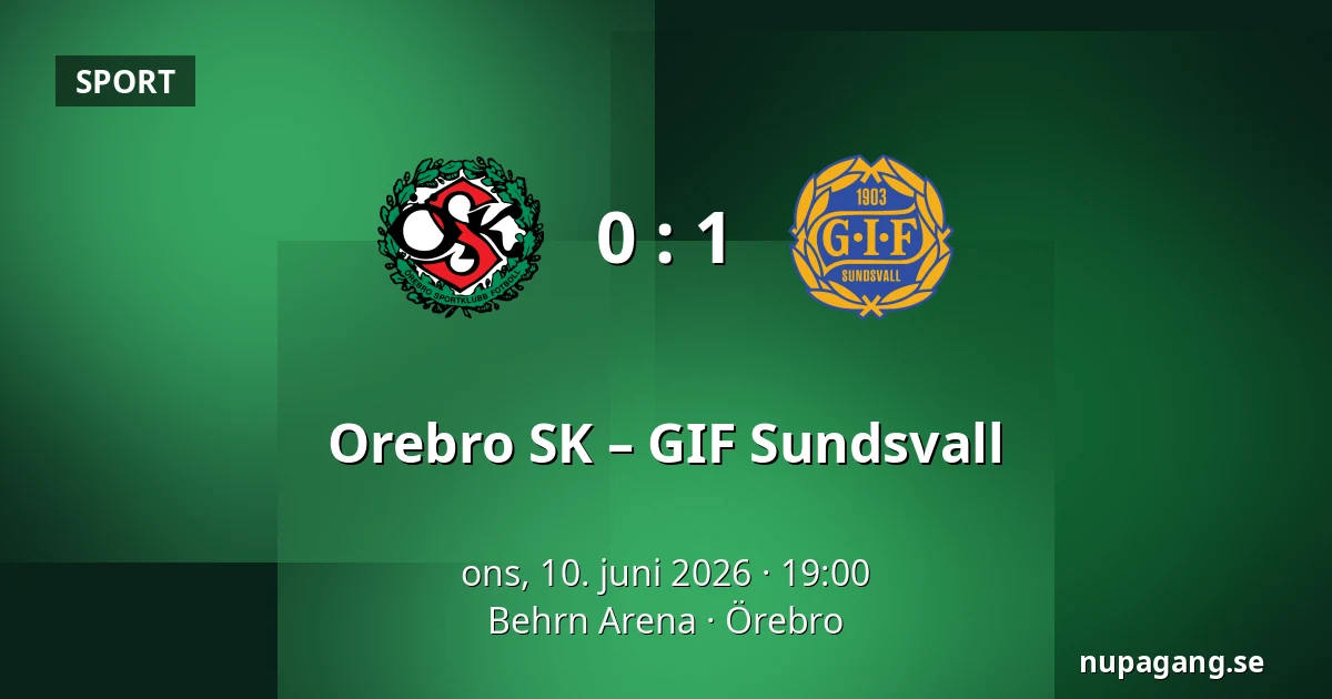Orebro SK – GIF Sundsvall — Behrn Arena, Örebro