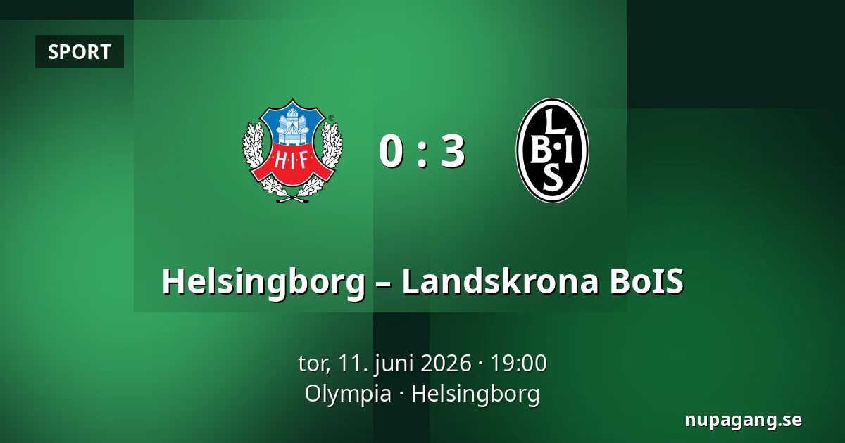 Helsingborg – Landskrona BoIS — Olympia, Helsingborg