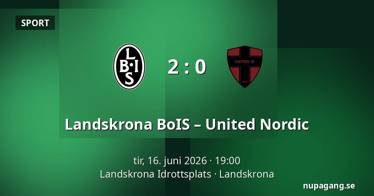 Landskrona BoIS – United Nordic — Landskrona Idrottsplats, Landskrona