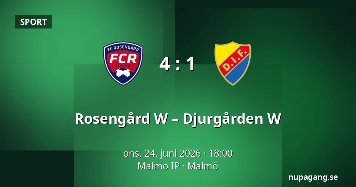 Rosengård W – Djurgården W — Malmo IP, Malmö