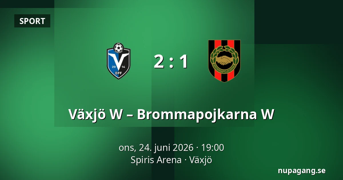 Växjö W – Brommapojkarna W — Spiris Arena, Växjö