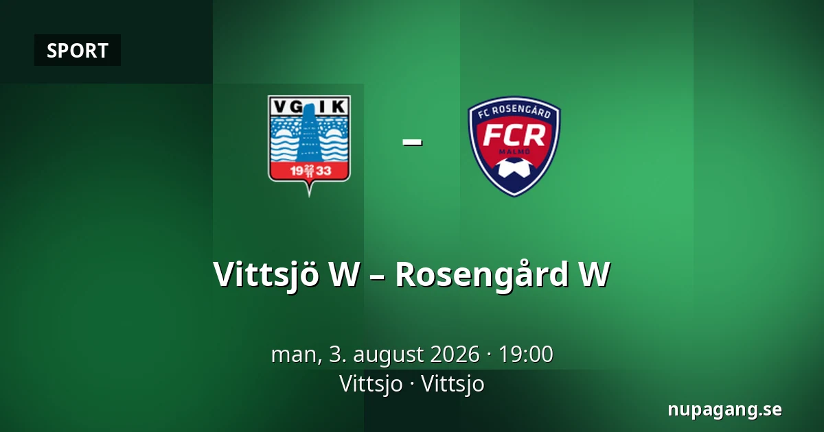 Vittsjö W – Rosengård W — Vittsjo, Vittsjo