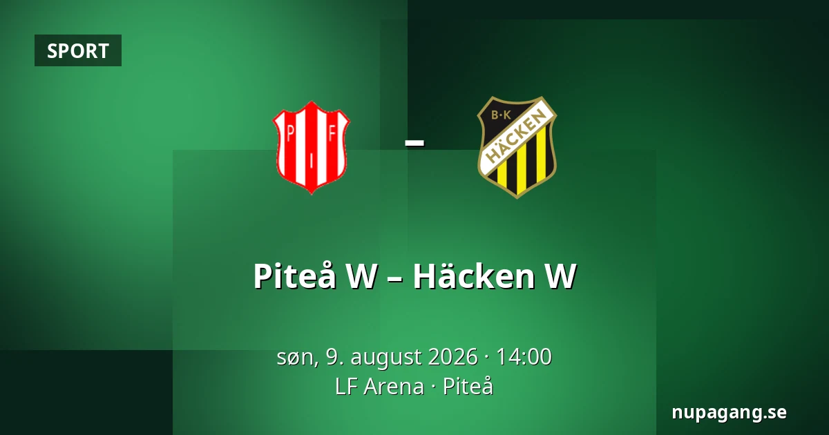 Piteå W – Häcken W — LF Arena, Piteå