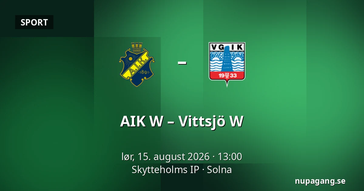 AIK W – Vittsjö W — Skytteholms IP, Solna