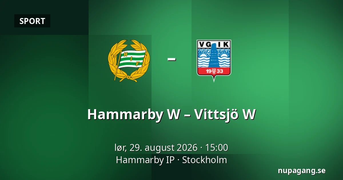Hammarby W – Vittsjö W — Hammarby IP, Stockholm