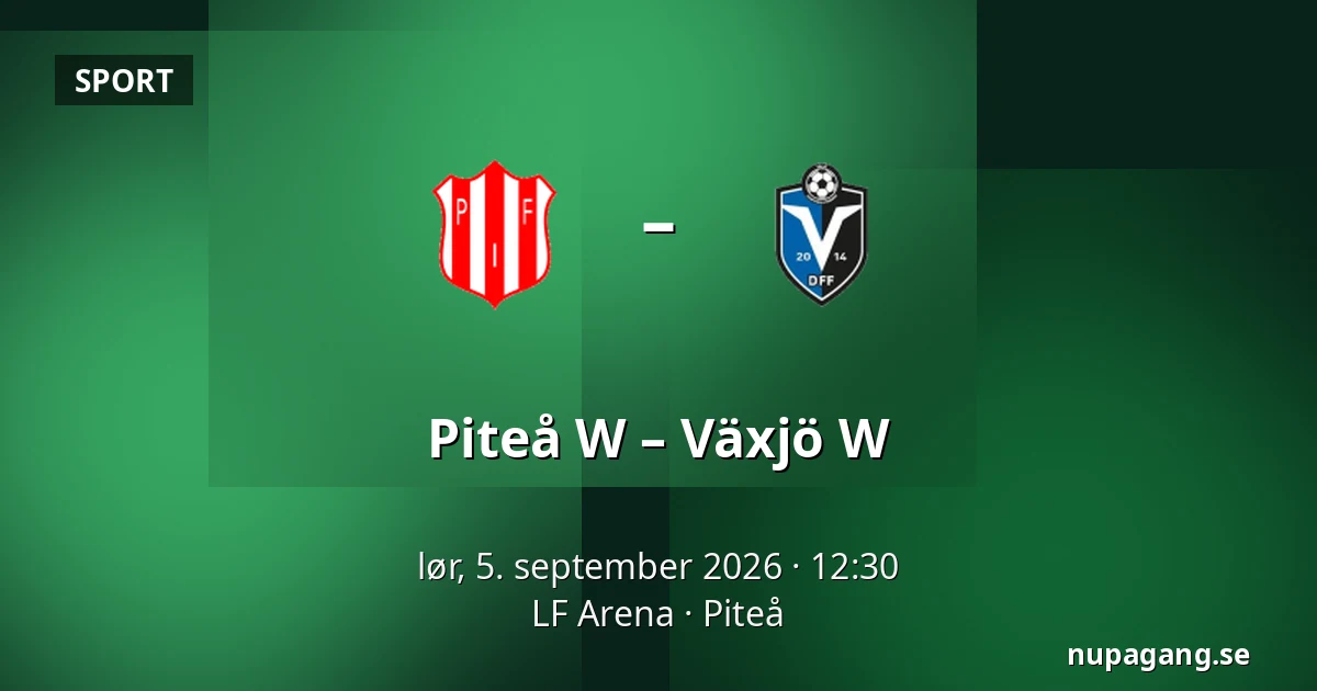 Piteå W – Växjö W — LF Arena, Piteå