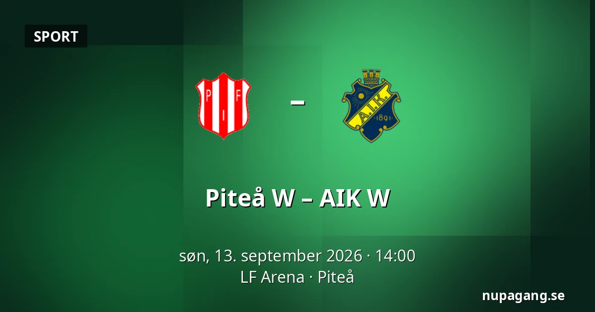 Piteå W – AIK W — LF Arena, Piteå