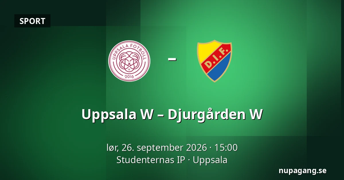 Uppsala W – Djurgården W — Studenternas IP, Uppsala