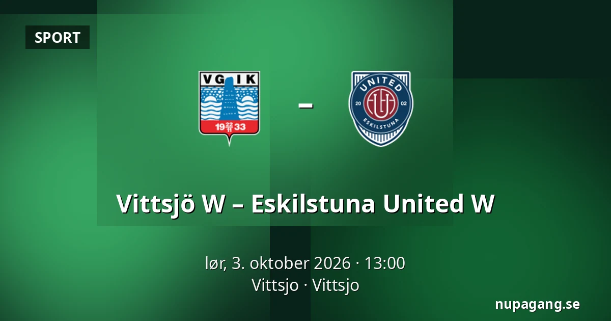 Vittsjö W – Eskilstuna United W — Vittsjo, Vittsjo