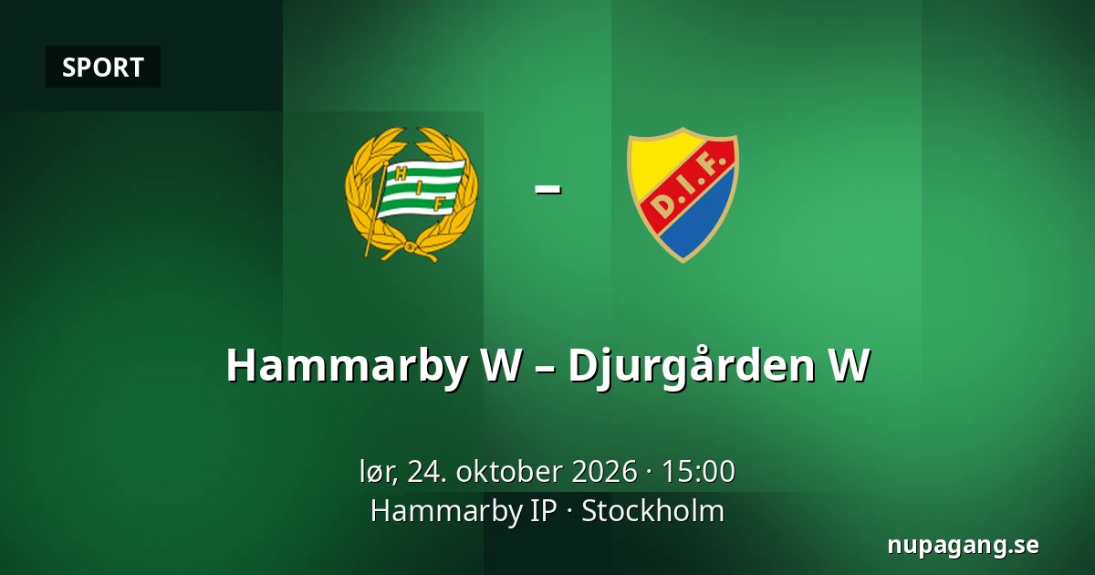 Hammarby W – Djurgården W — Hammarby IP, Stockholm