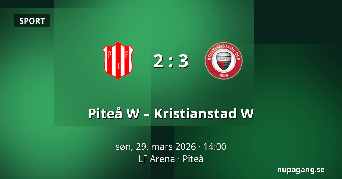 Piteå W – Kristianstad W — LF Arena, Piteå