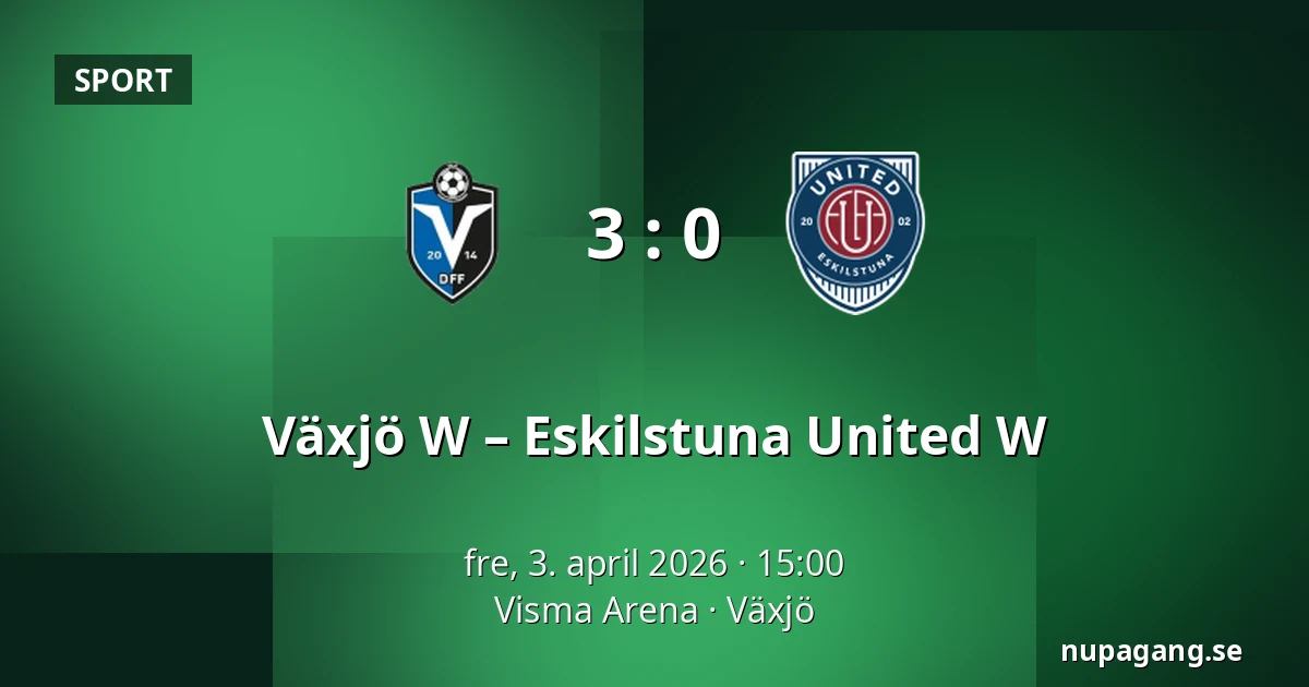 Växjö W – Eskilstuna United W — Visma Arena, Växjö