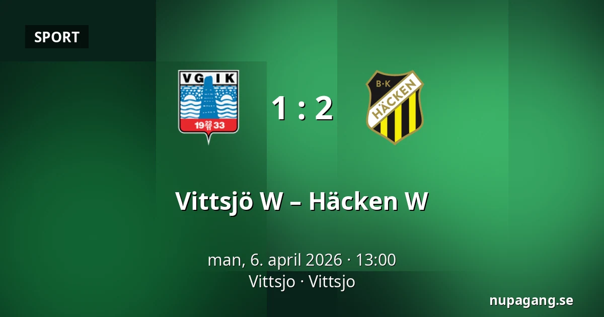 Vittsjö W – Häcken W — Vittsjo, Vittsjo