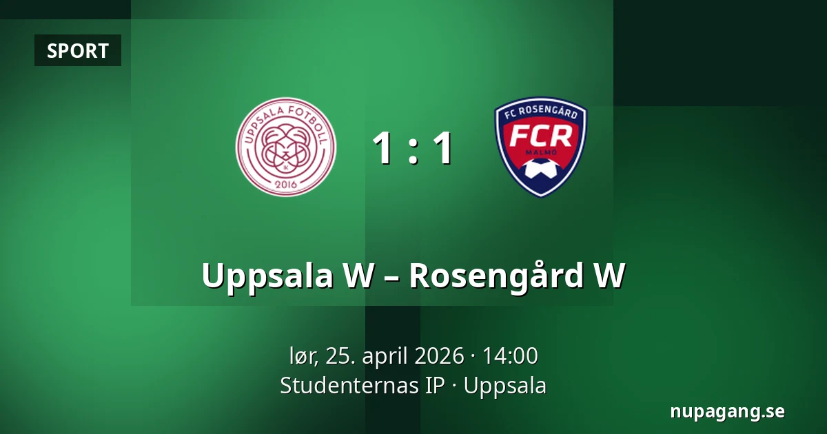 Uppsala W – Rosengård W — Studenternas IP, Uppsala