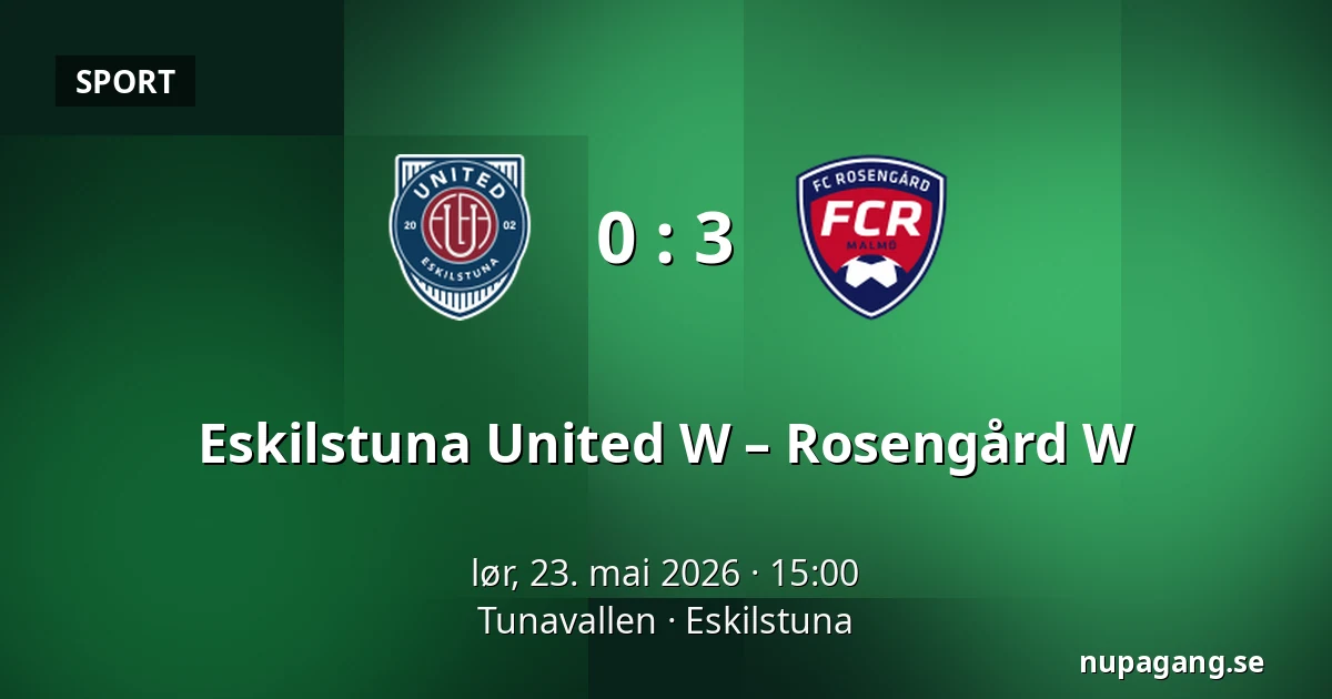 Eskilstuna United W – Rosengård W — Tunavallen, Eskilstuna