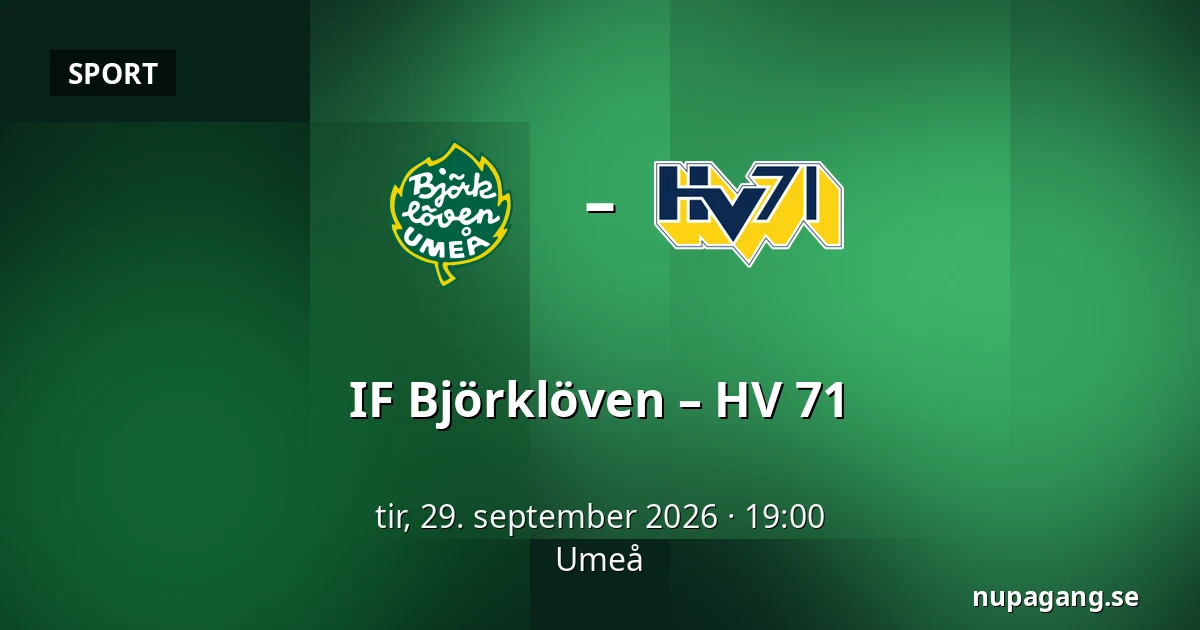 IF Bjorkloven – HV 71 — Umeå
