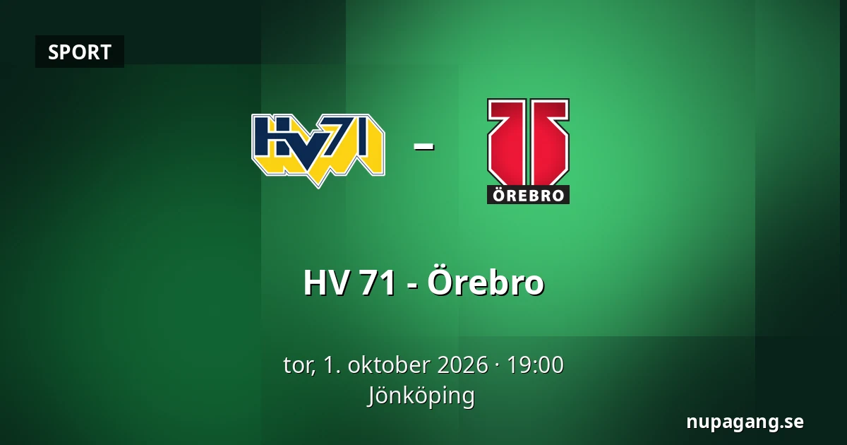 HV 71 – Orebro — Jönköping