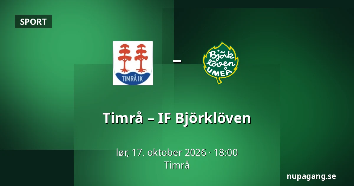 Timrå – IF Bjorkloven — Timrå