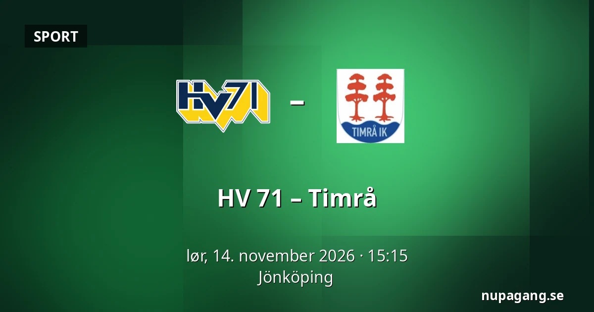 HV 71 – Timrå — Jönköping