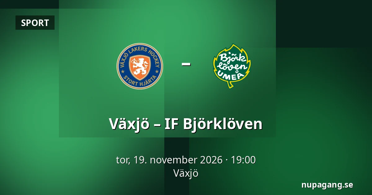 Vaxjo – IF Bjorkloven — Växjö